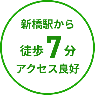 新橋駅から徒歩5分アクセス良好